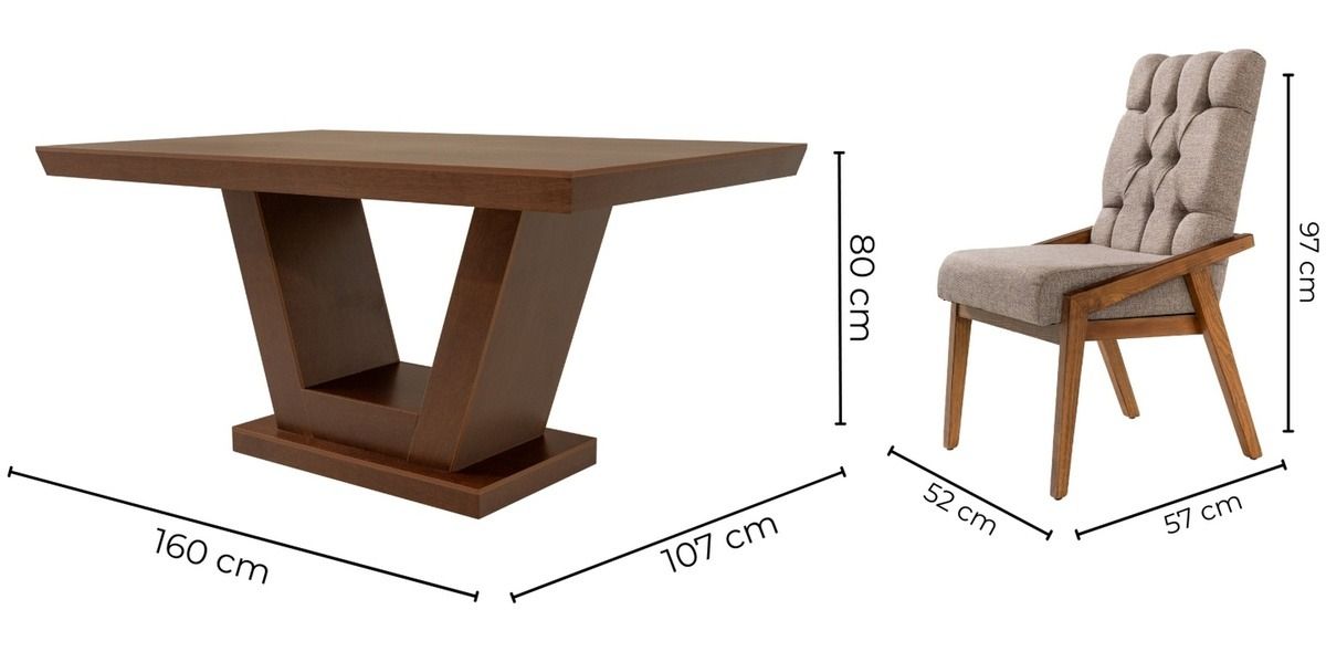 Comedor Windsor Nogal 7 Piezas