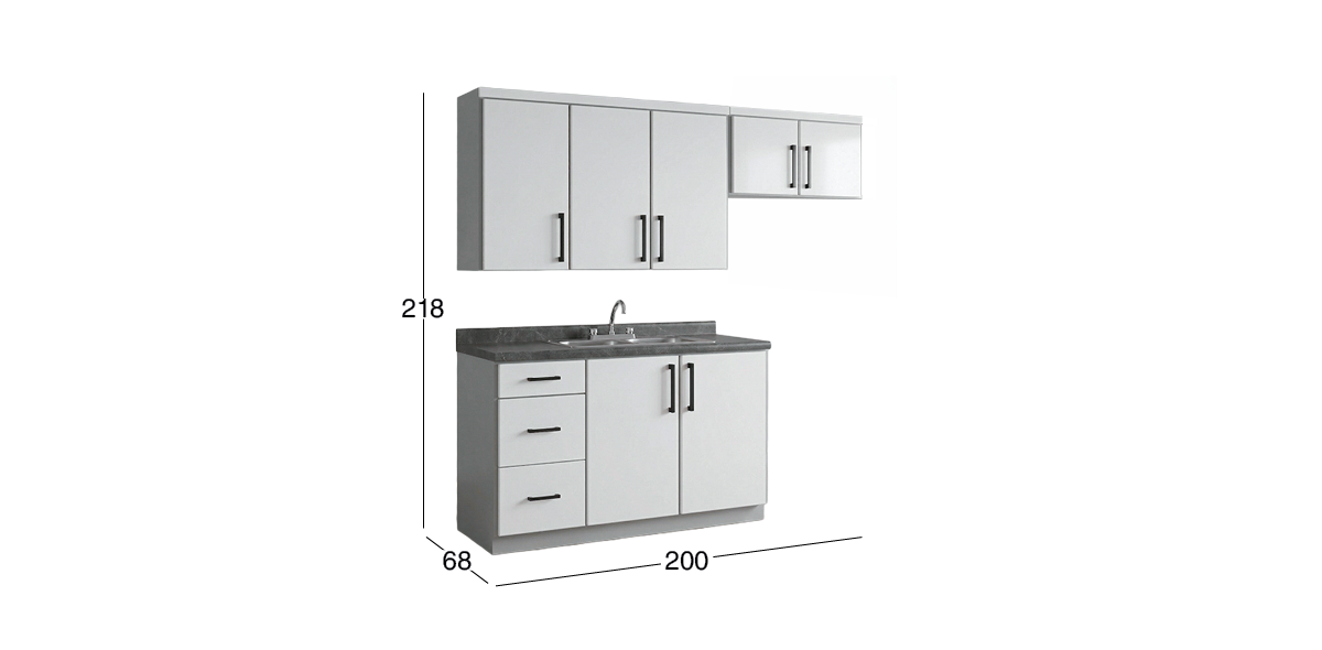Cocina 200 cm Osaka Blanco