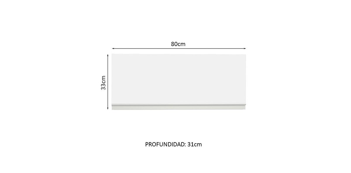 Módulo 80 cm Glamy Blanco