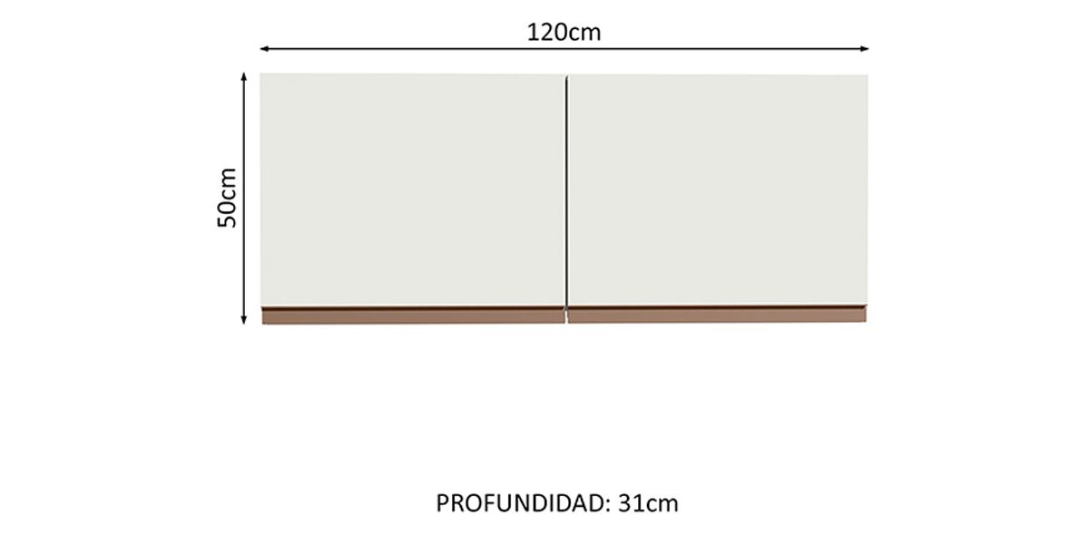 Gabinete Superior 120 cm Reims Blanco