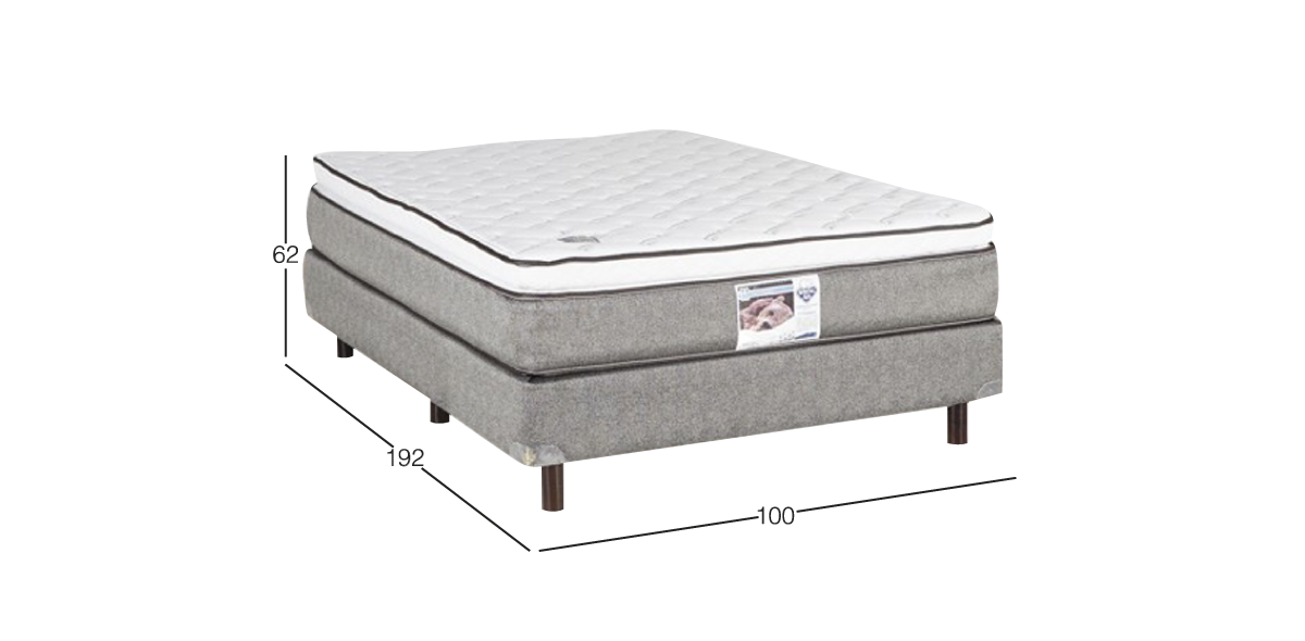Colchón y Box Spring Air Individual Fantasy
