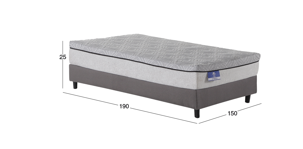 Colchón Queen Size Spring Air Hybrid Gris