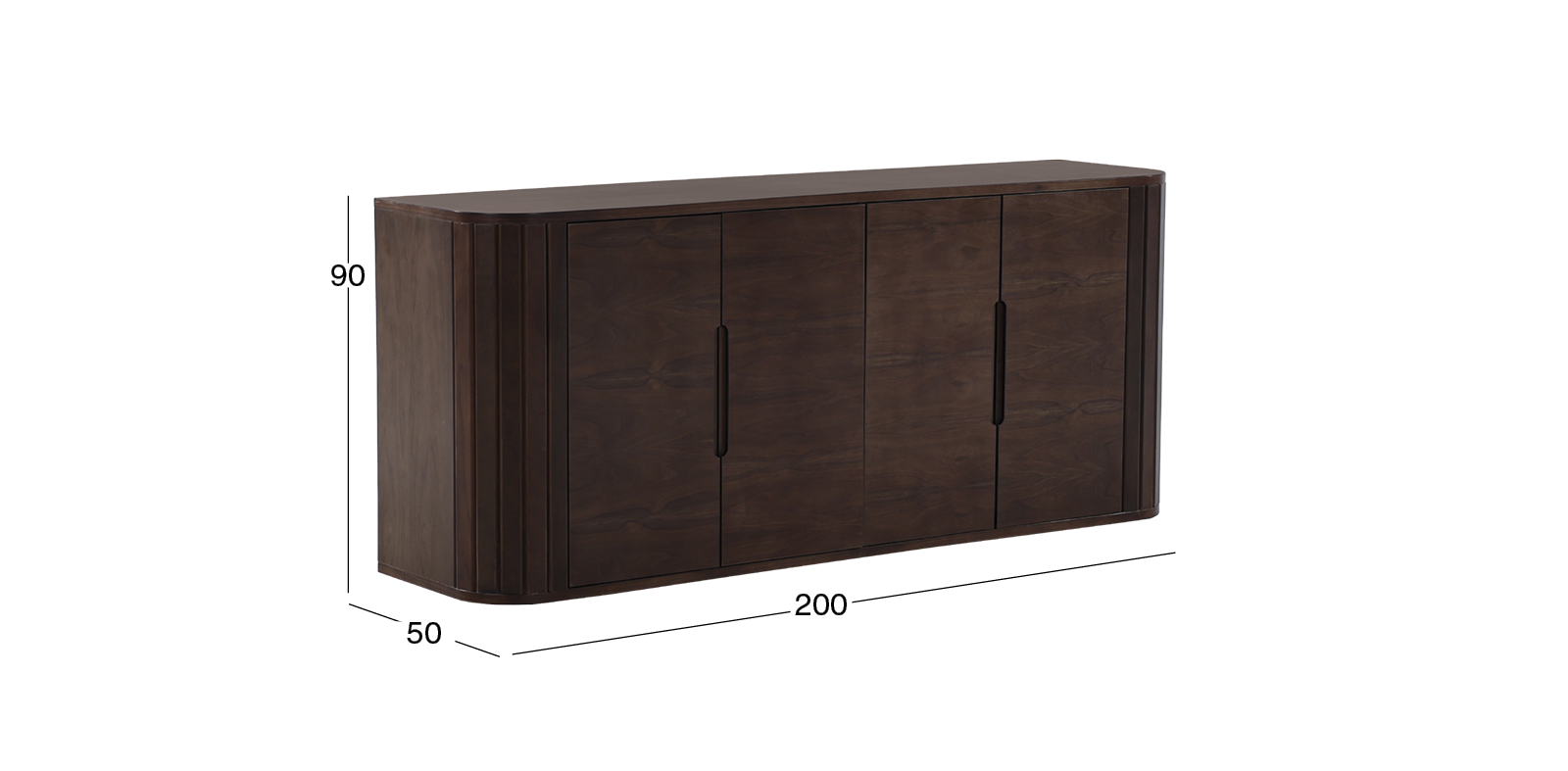 Aparador 200 cm Enzzo Café
