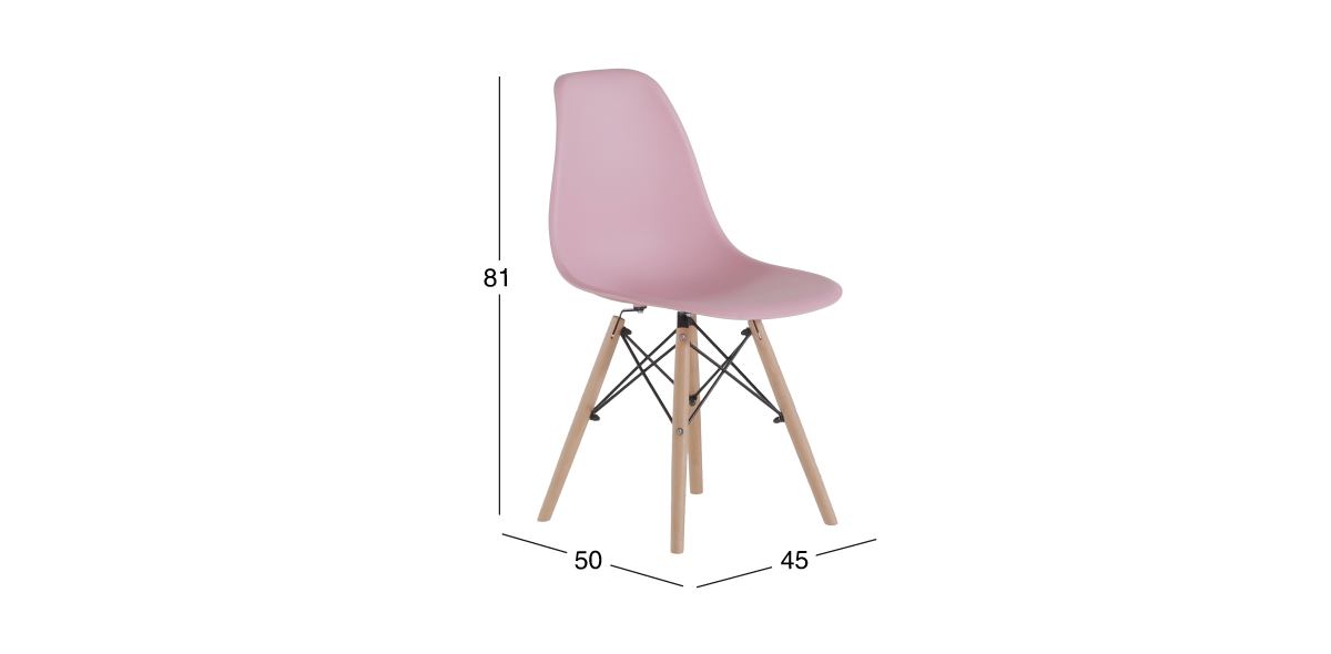 Juego de 4 Sillas Atlas In Rosa