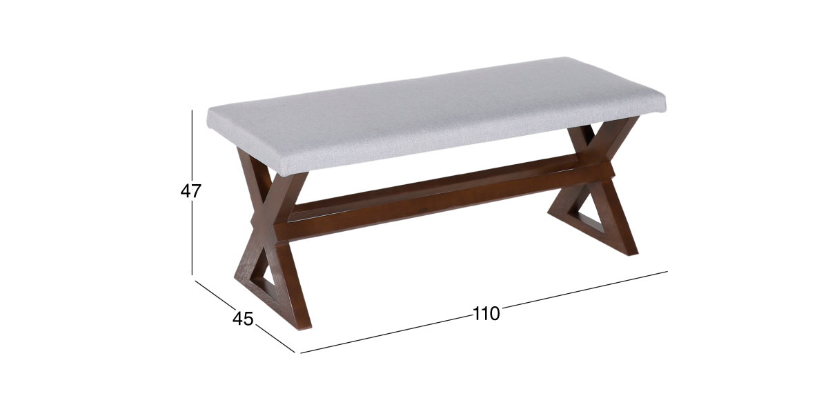 Banca 110 cm Odette Gris