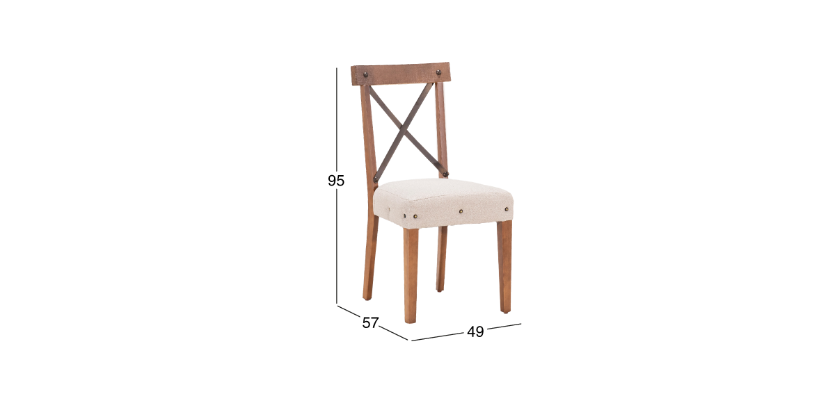 Juego de 2 Sillas Barret Beige