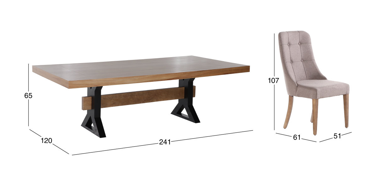 Comedor Estocolmo con 8 Sillas Atenea Café
