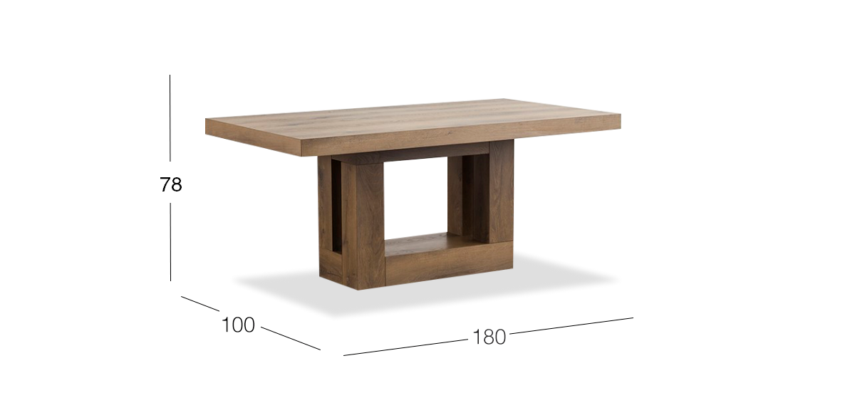 Mesa Comedor 180 x 100 cm Anka Café