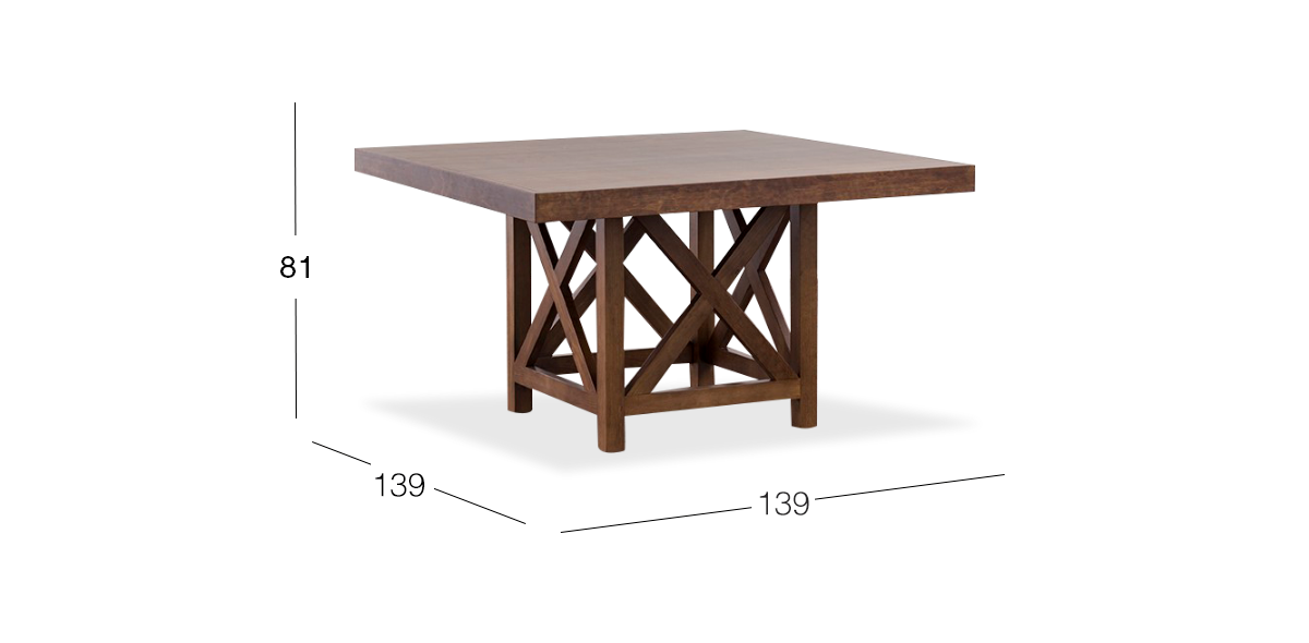Mesa Comedor Cuadrada Mika Café