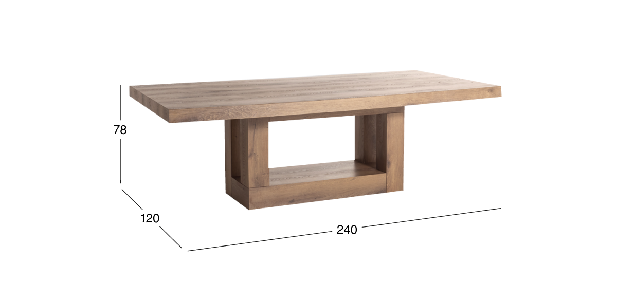 Mesa Comedor 240 x 120 cm Anka Café