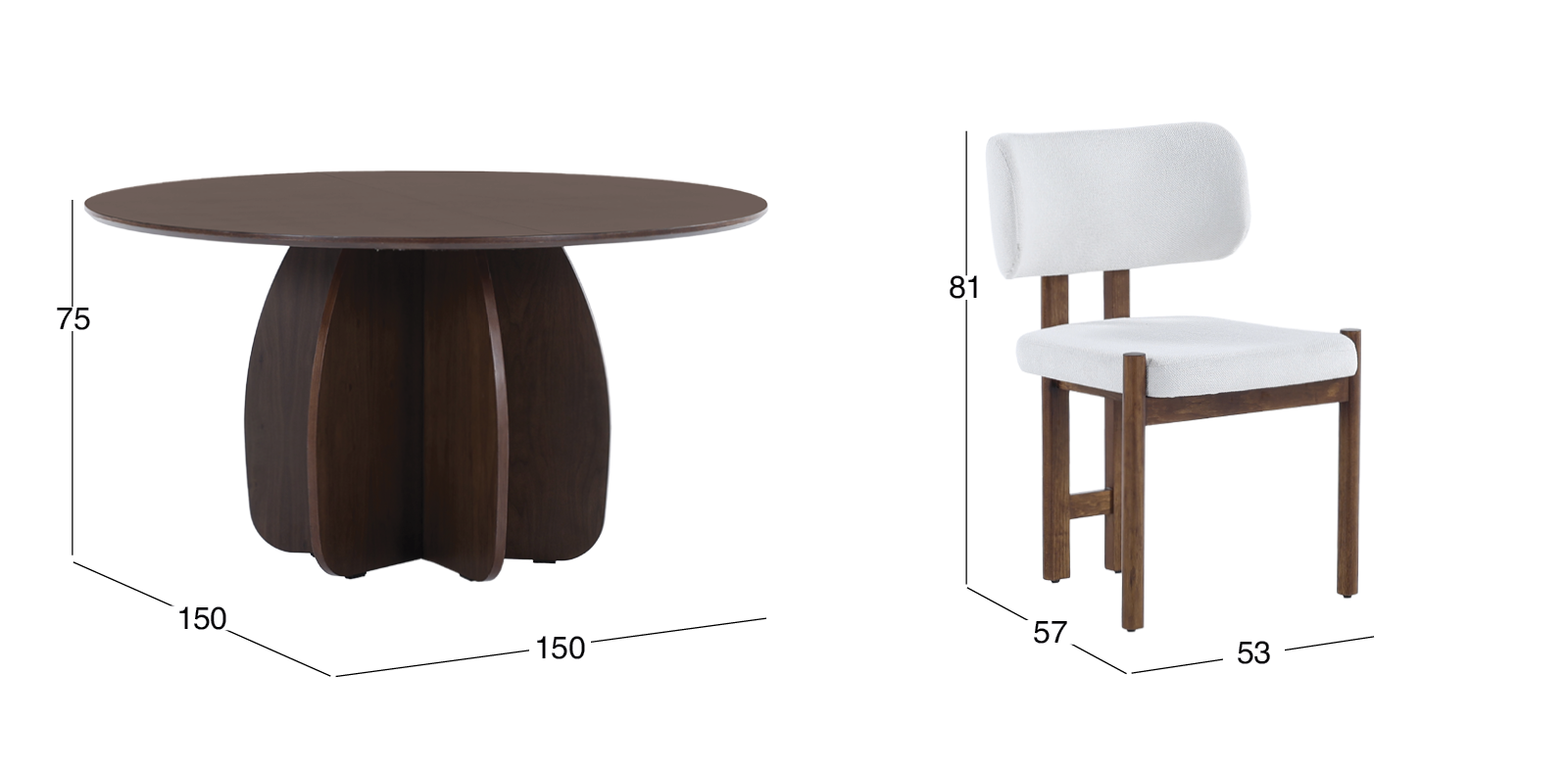Comedor Altea con 4 Sillas Beige