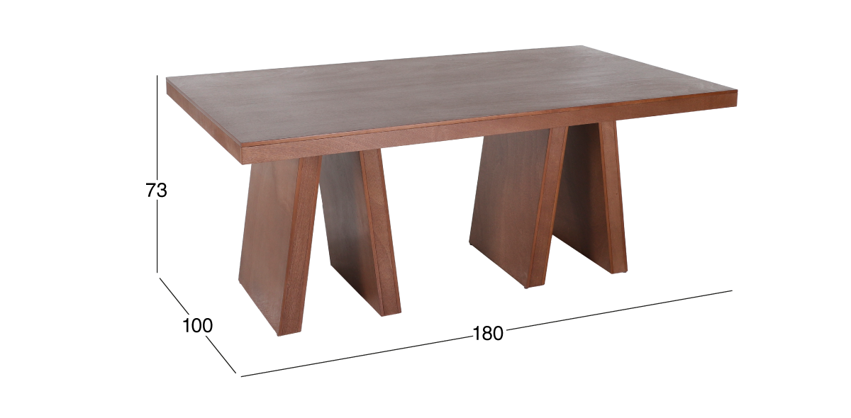 Mesa Comedor 180 x 100 cm Odette Café