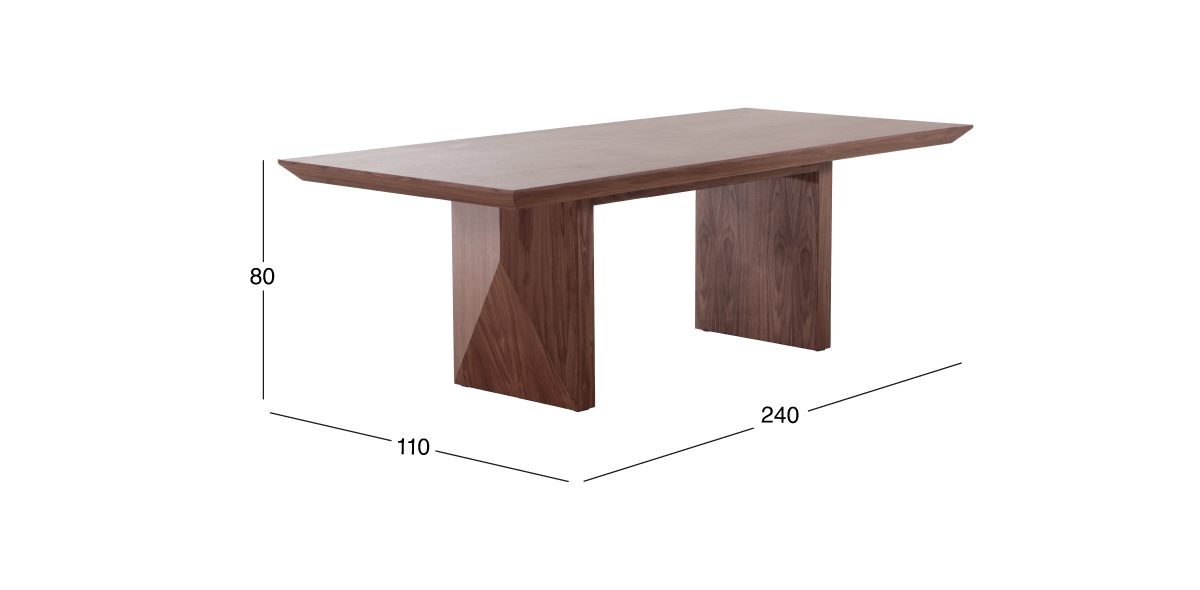 Mesa Comedor 240 x 110 cm Spezza Nogal