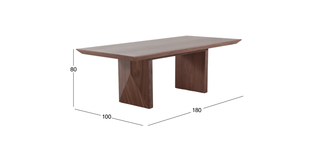 Mesa Comedor 180 x 100 cm Spezza Nogal