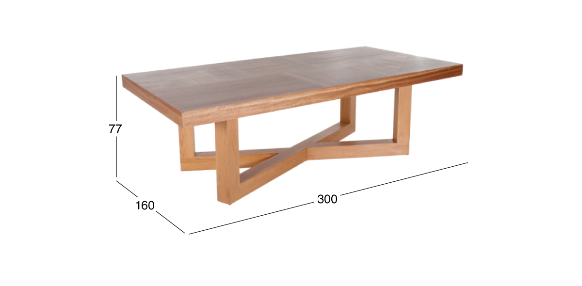 Mesa Comedor 300 x 160 cm Zeus Café