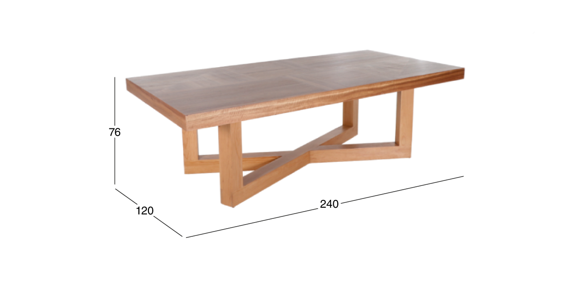 Mesa Comedor 240 x 120 cm Zeus Café