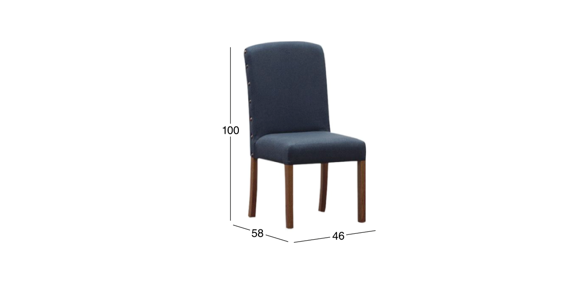 Silla Mika Azul Tapizada