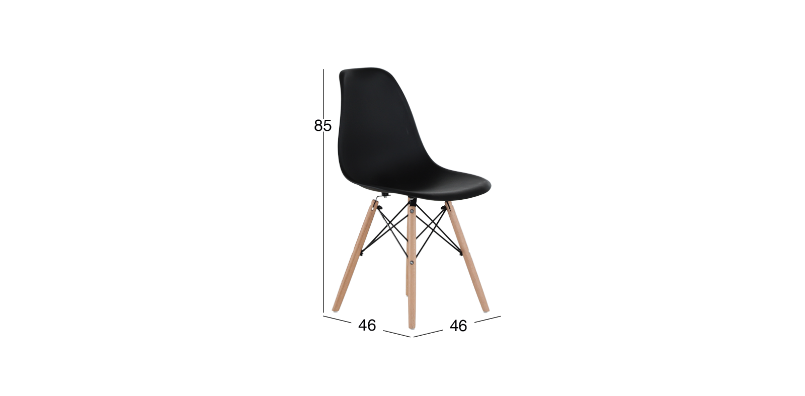 Juego de 4 Sillas Atlas II Negro