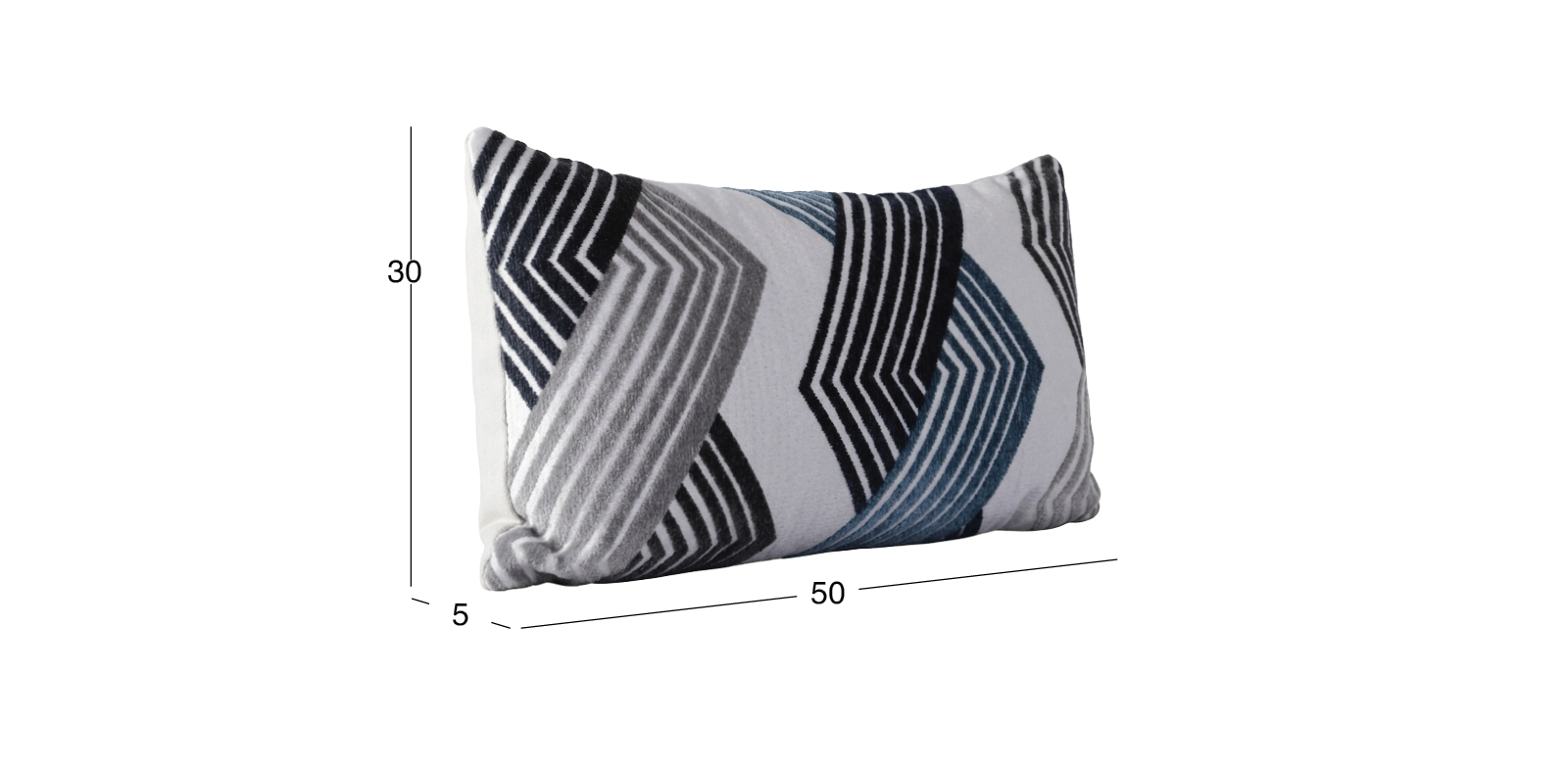 Cojín Decorativo 50 X 30 cm Oolong Azul