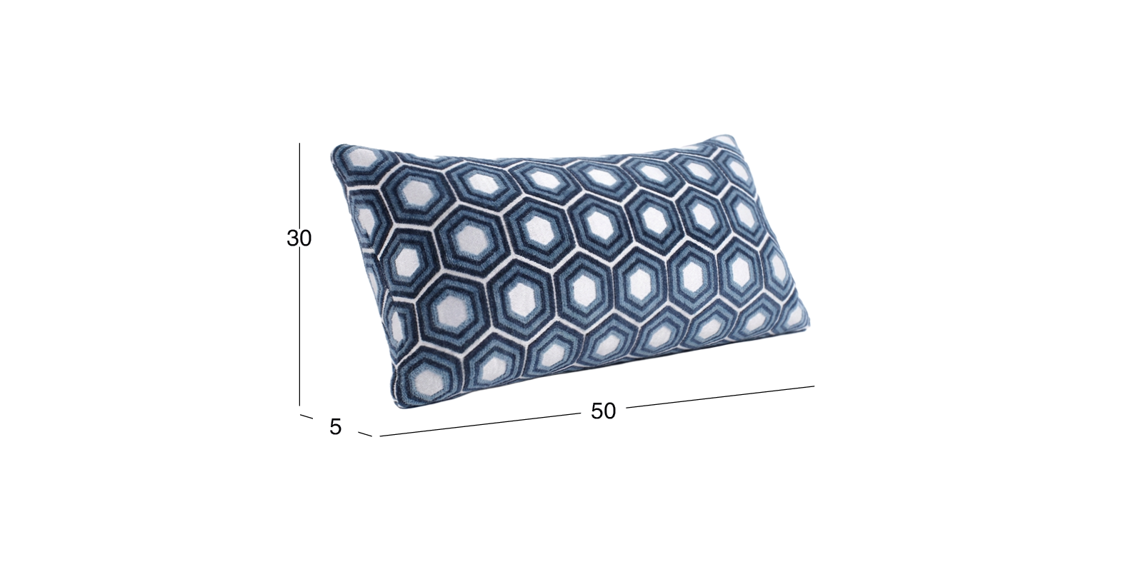 Cojín Decorativo 50 X 30 cm Orion Azul