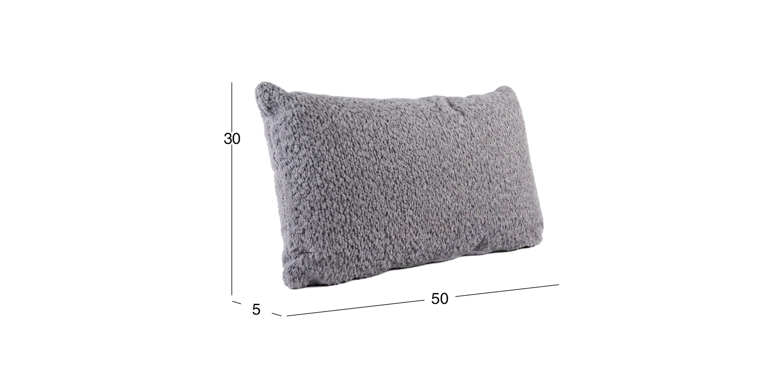 Cojín Decorativo 50 X 30 cm Glow Gris