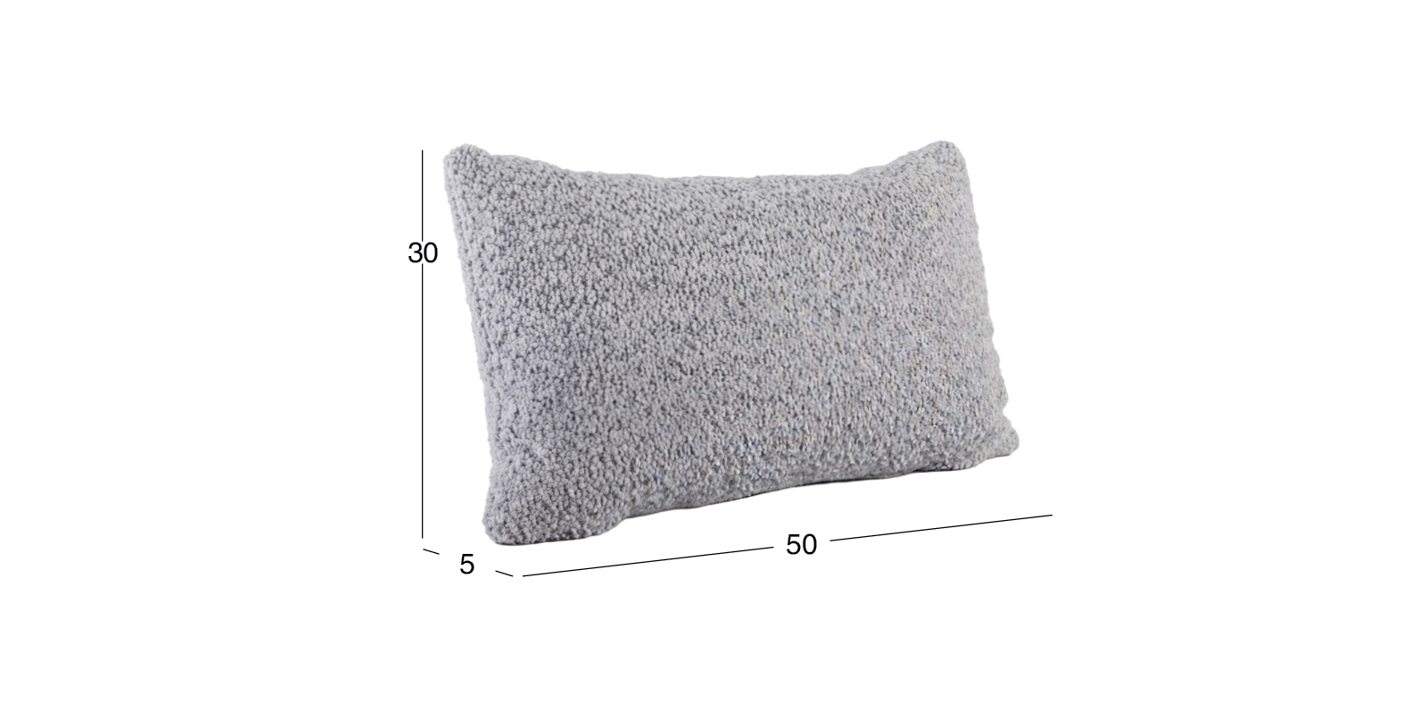 Cojín Decorativo 50 X 30 cm Glow Gris