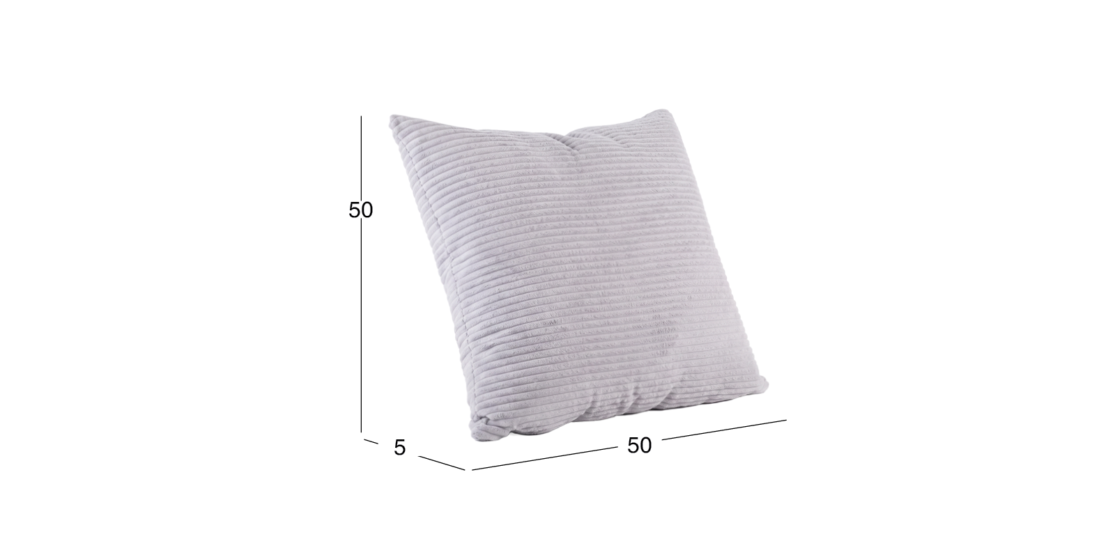 Cojín Decorativo 50 X 50 cm Vixy Nickel Gris