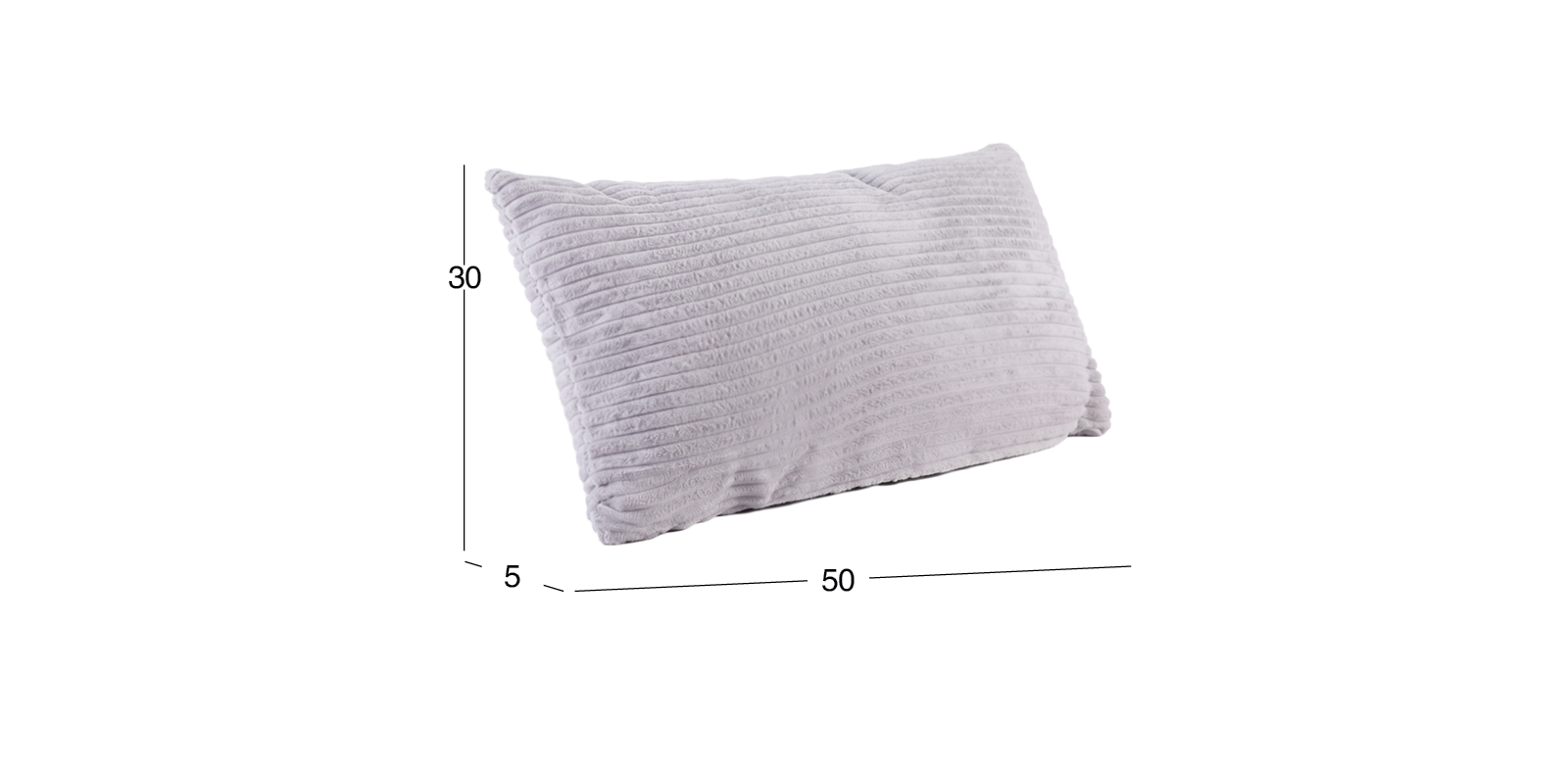 Cojín Decorativo 50 X 30 cm Vixy Nickel Gris