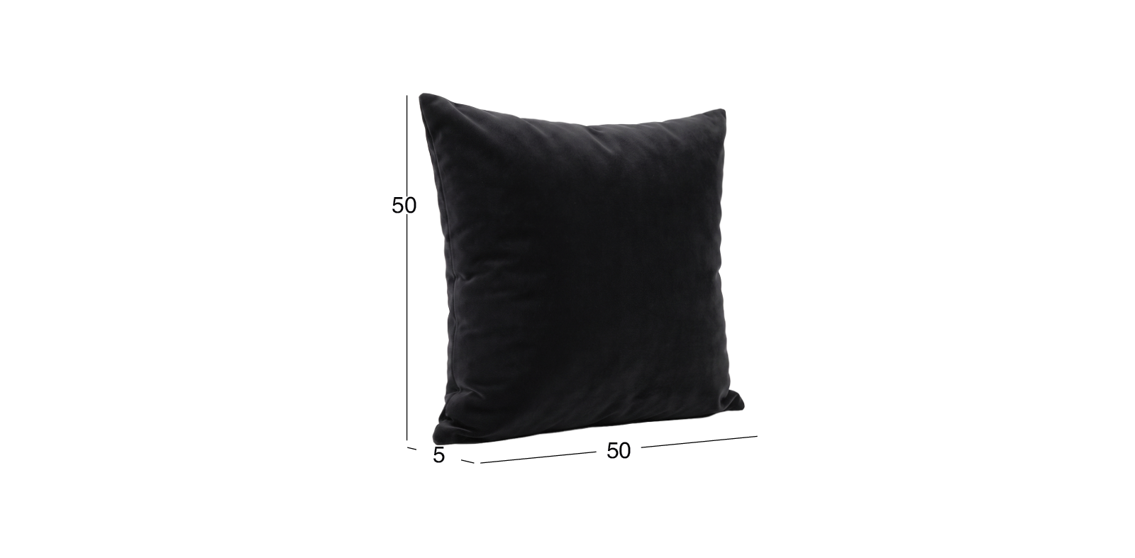 Cojín Decorativo 50 X 50 cm Holland Negro