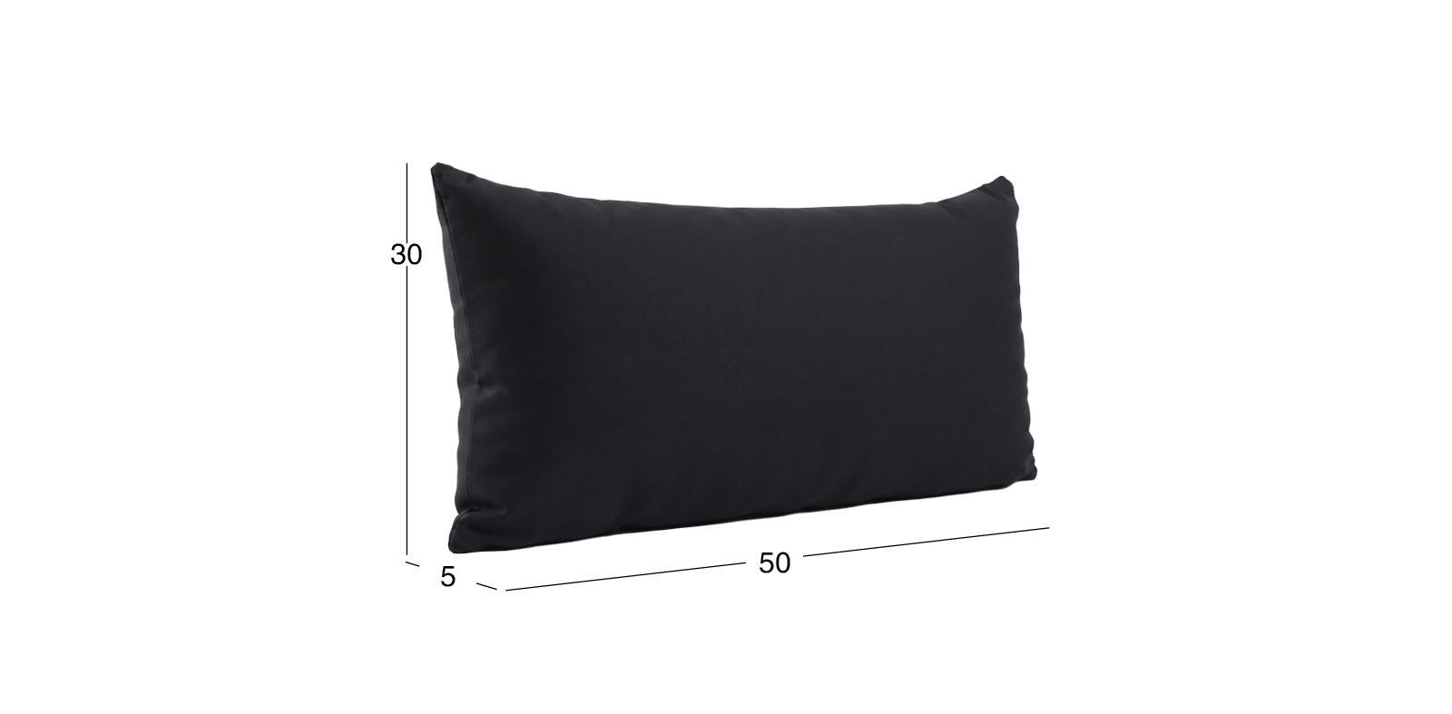 Cojín Decorativo 50 X 30 cm Holland Negro