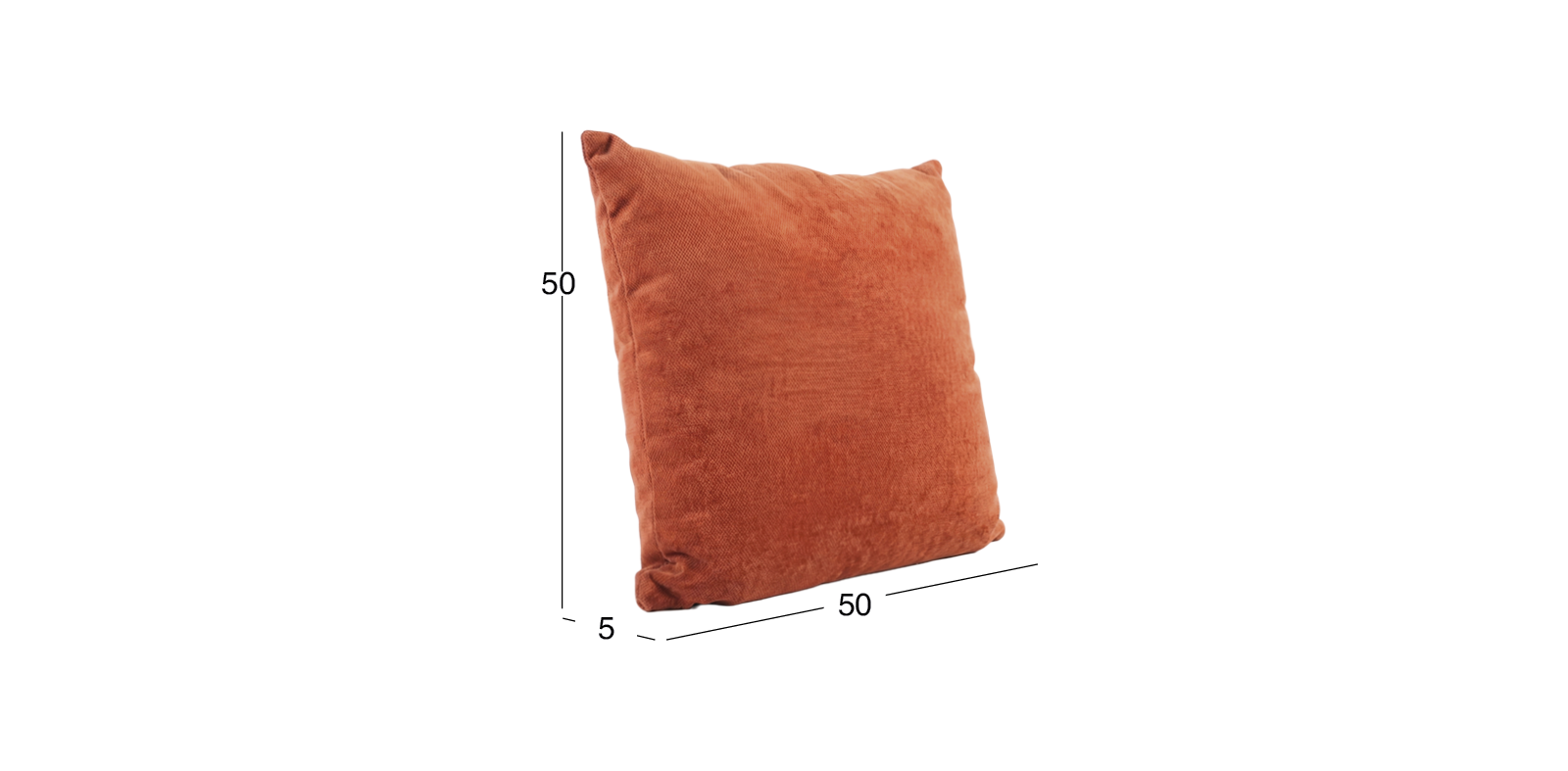 Cojín Decorativo 50 X 50 cm Vivacity Brick Rojo