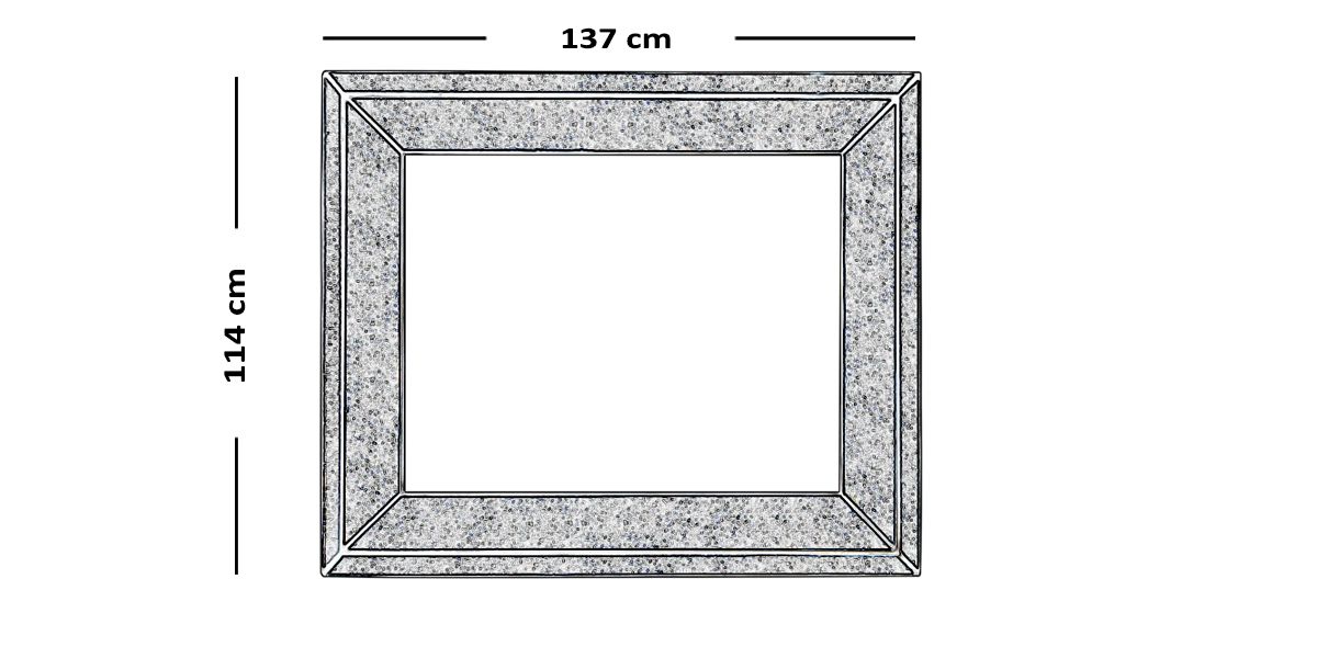 Espejo Rectangular Cercchio  Negro