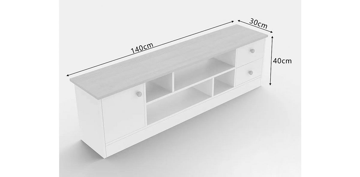 Mesa de TV Kyn Blanco