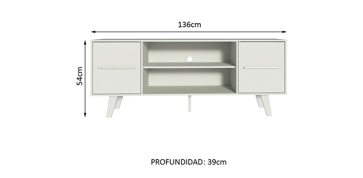 Mesa TV Buenos Aires Blanco