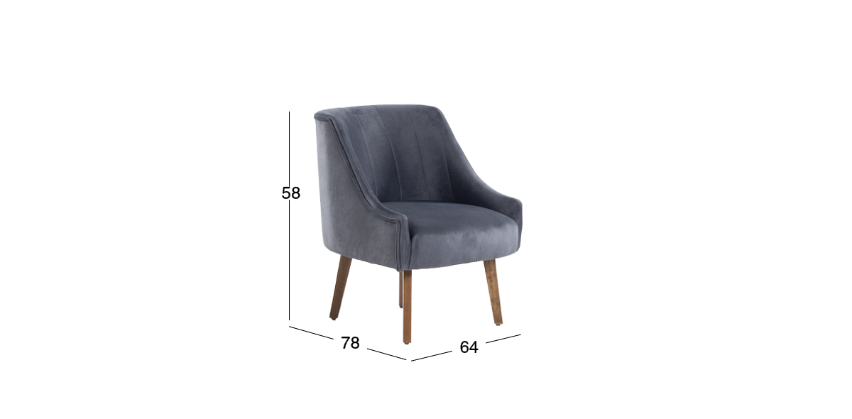 Sillón Crost Gris Oscuro