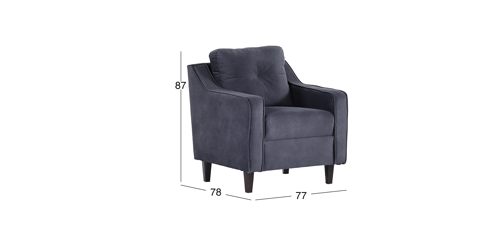 Sillón Ocasional Dion Gris Oscuro
