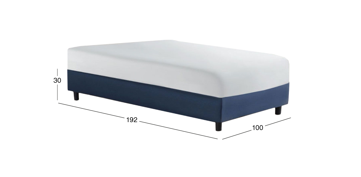 Base de Cama Individual Valeria Azul