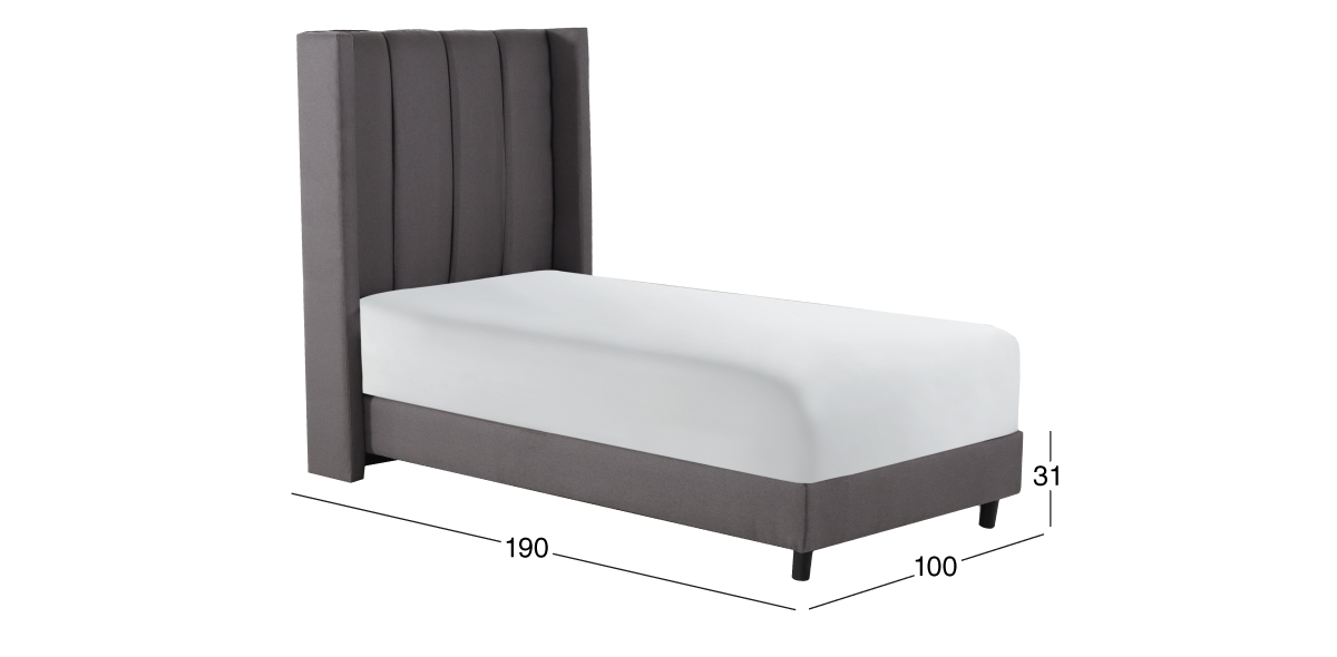 Base de Cama Individual Sander Gris