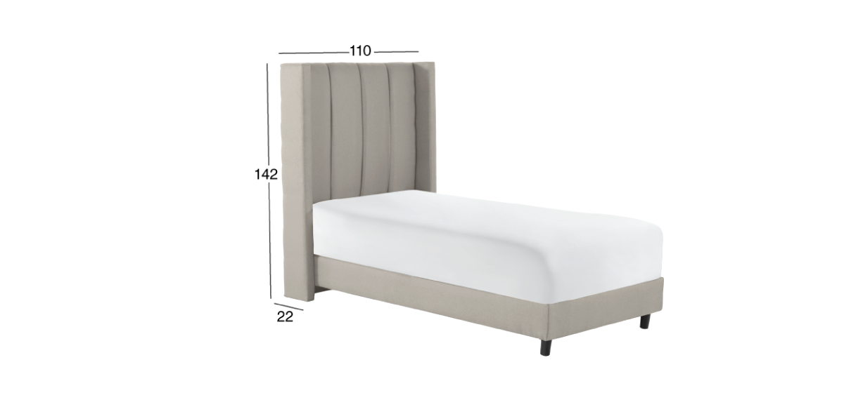 Cabecera Individual Sander Beige