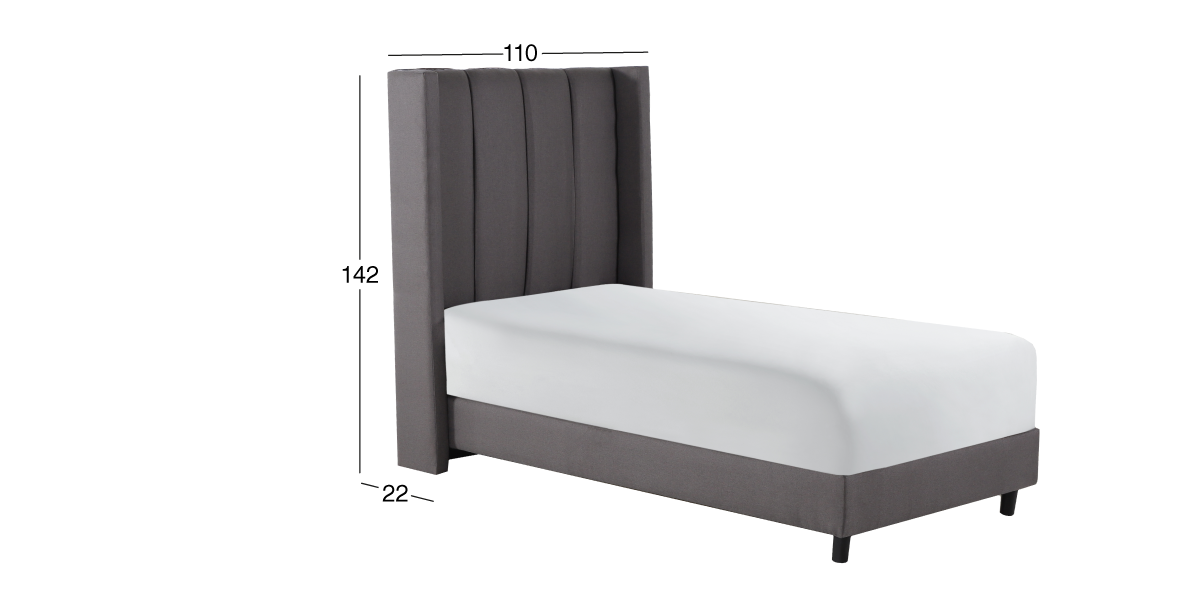 Cabecera Individual Sander Gris
