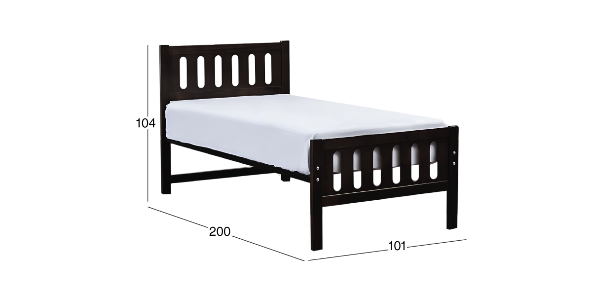 Cama Individual Elena Café Oscuro