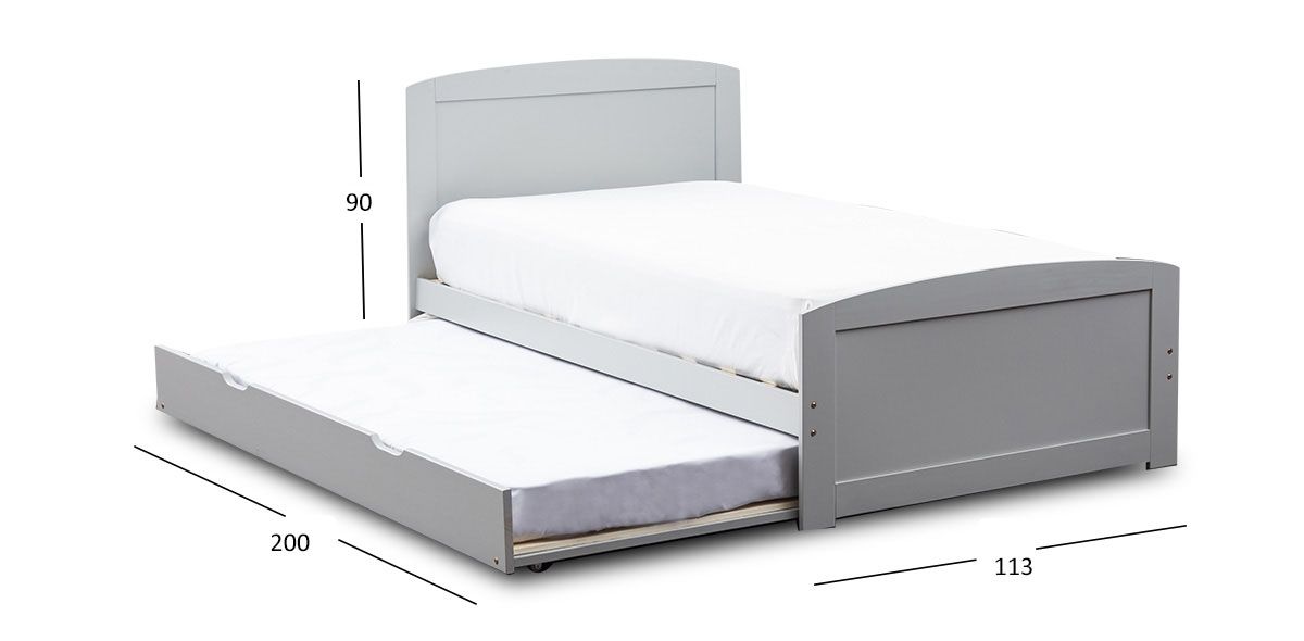 Cama Individual Tommy Gris