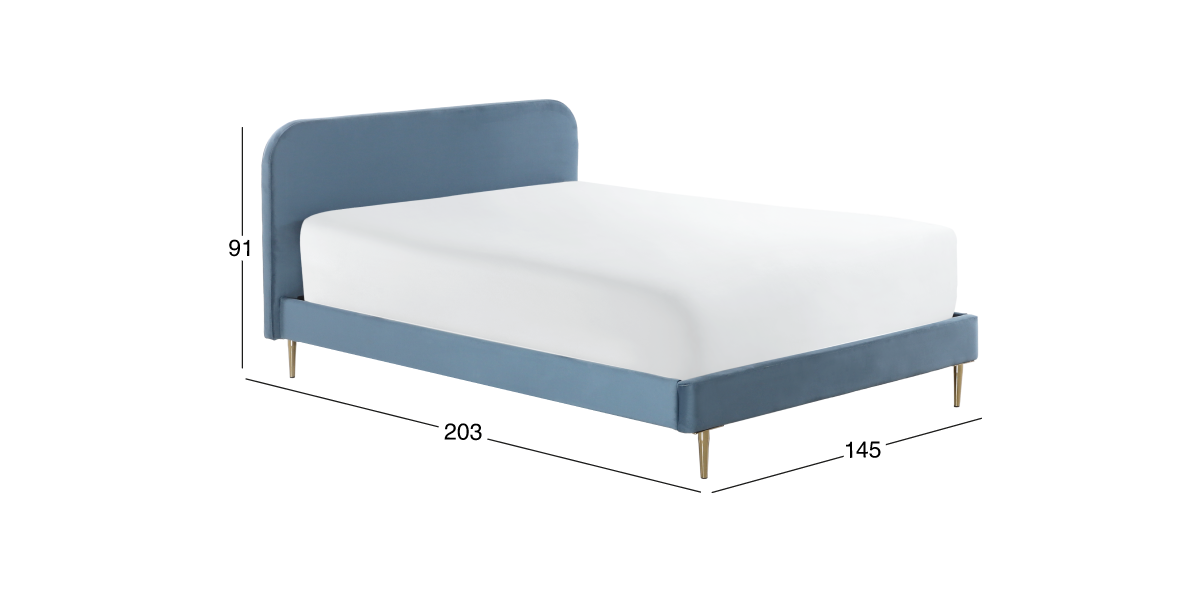 Cama Matrimonial Nisha Azul