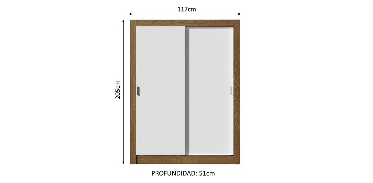 Clóset Ropero 117 cm Dulce Blanco | Armario Organizador
