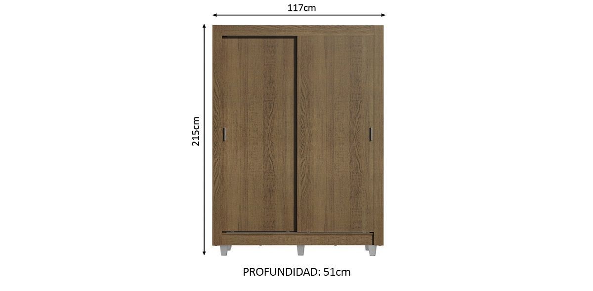Clóset Ropero 117 cm Dario Café | Armario Organizador