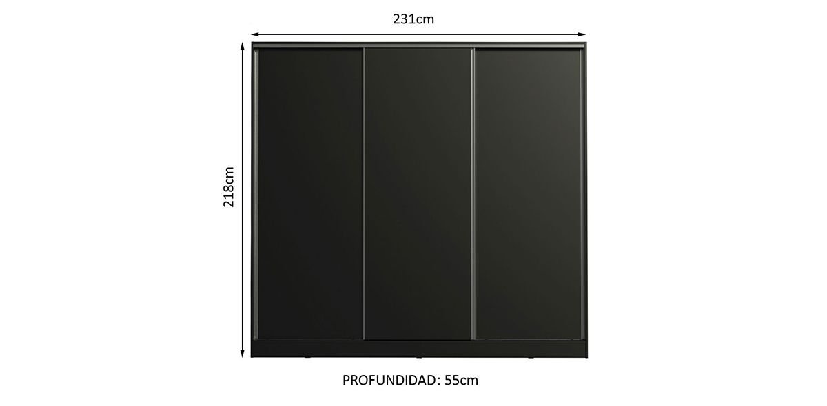 Clóset Ropero Rowan Negro | Armario Organizador
