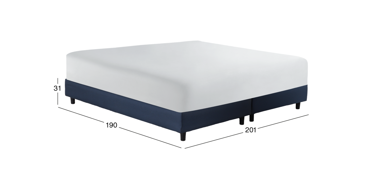 Base de Cama King Size Valeria Azul