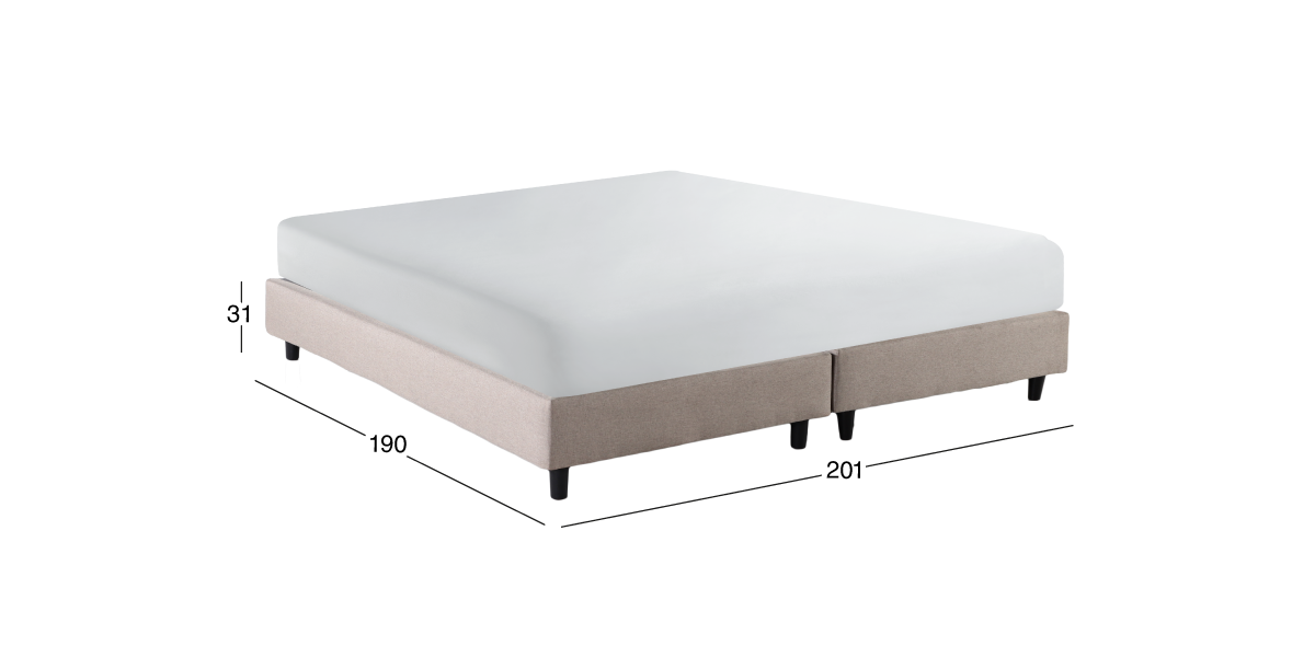 Base de Cama King Size Valeria Beige