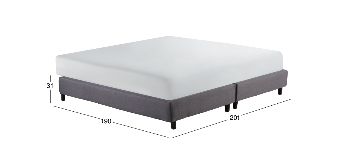 Base de Cama King Size Sander Gris
