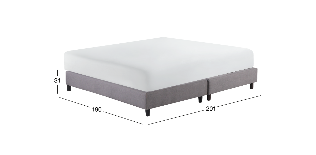 Base de Cama King Size Valeria Gris
